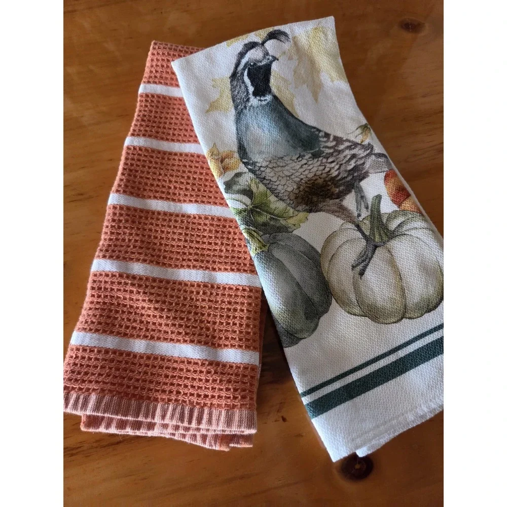 Southern Living Pheasant & Williams Sonoma Orange Waffle Tea Towels